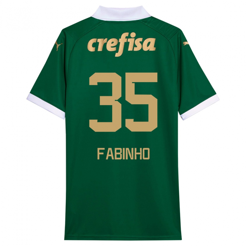 Niño Camiseta Fabinho #35 Verde Blanco 1ª Equipación 2024/25 La Camisa Chile