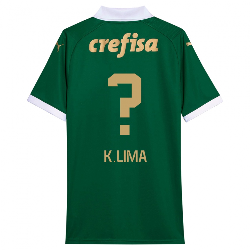 Niño Camiseta Kauan Lima #0 Verde Blanco 1ª Equipación 2024/25 La Camisa Chile