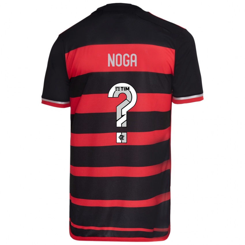 Niño Camiseta Gabriel Noga #0 Negro Rojo 1ª Equipación 2024/25 La Camisa Chile