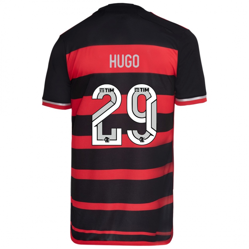 Niño Camiseta Victor Hugo #29 Negro Rojo 1ª Equipación 2024/25 La Camisa Chile