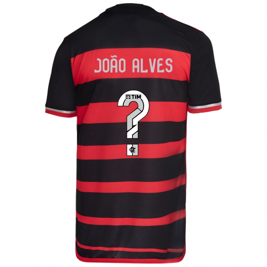 Niño Camiseta João Alves #0 Negro Rojo 1ª Equipación 2024/25 La Camisa Chile