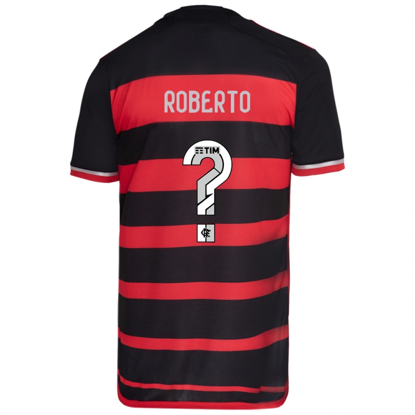 Niño Camiseta Ryan Roberto #0 Negro Rojo 1ª Equipación 2024/25 La Camisa Chile