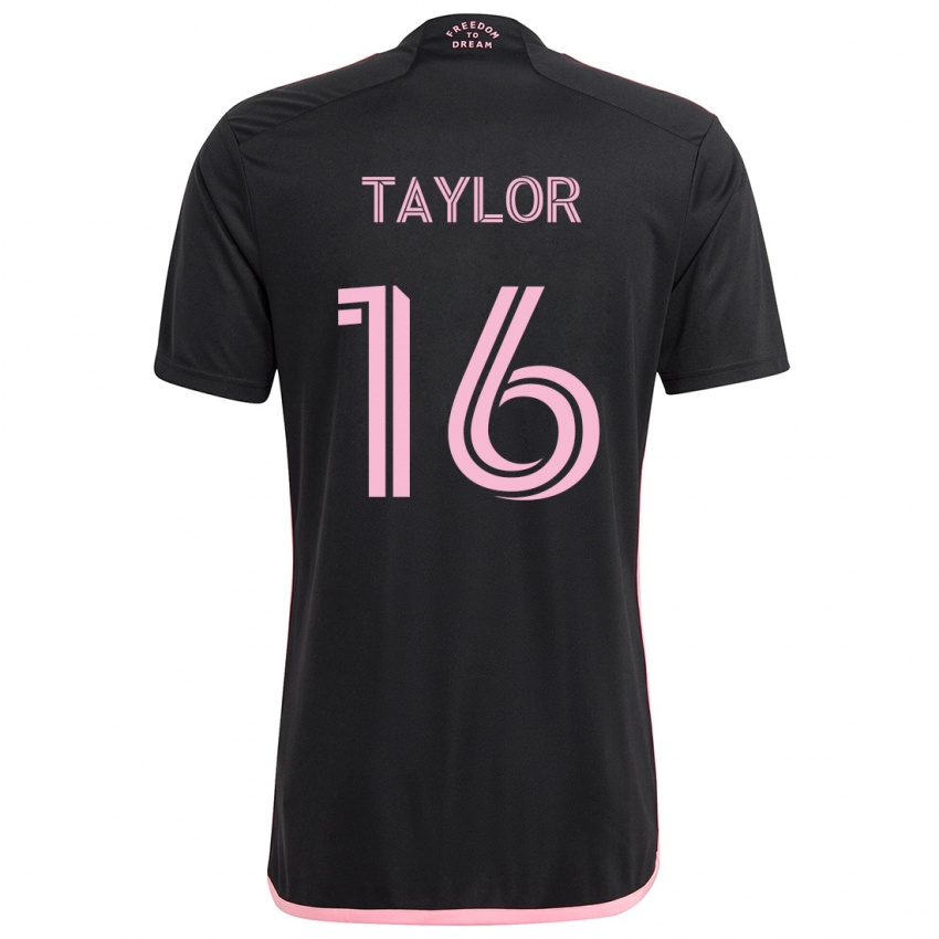 Niño Camiseta Robert Taylor #16 Negro 2ª Equipación 2024/25 La Camisa Chile