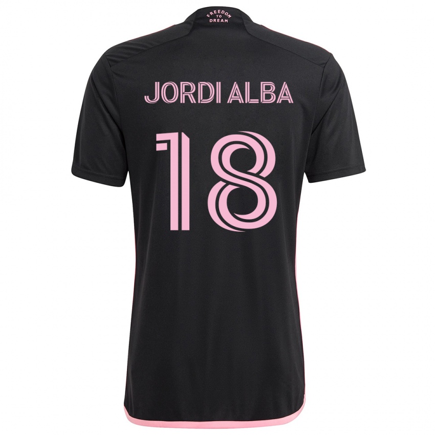 Niño Camiseta Jordi Alba #18 Negro 2ª Equipación 2024/25 La Camisa Chile