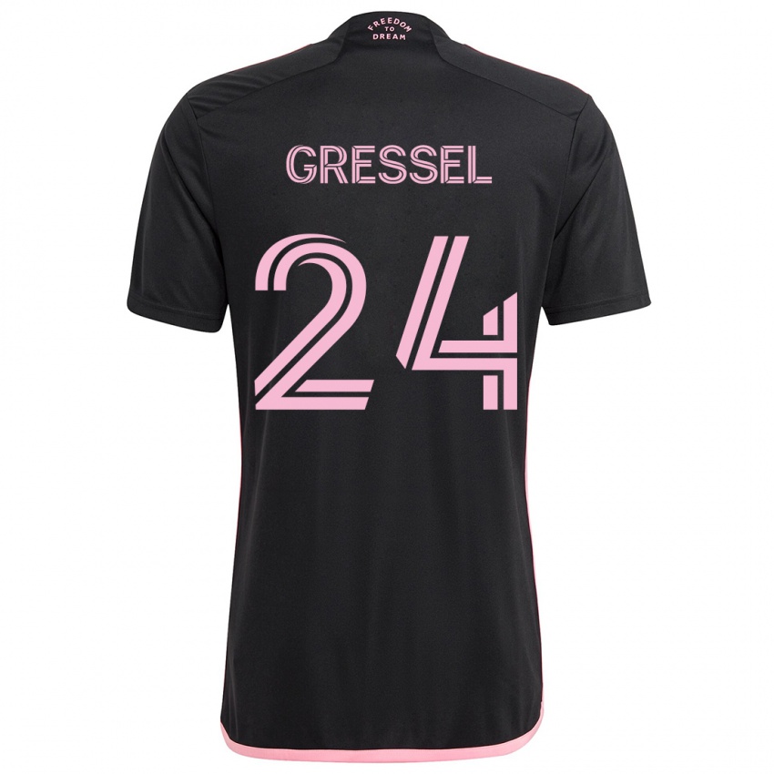 Niño Camiseta Julian Gressel #24 Negro 2ª Equipación 2024/25 La Camisa Chile