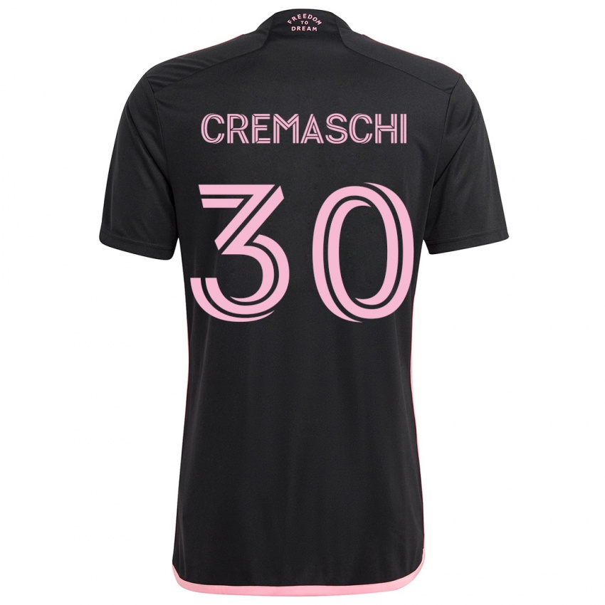 Niño Camiseta Benja Cremaschi #30 Negro 2ª Equipación 2024/25 La Camisa Chile