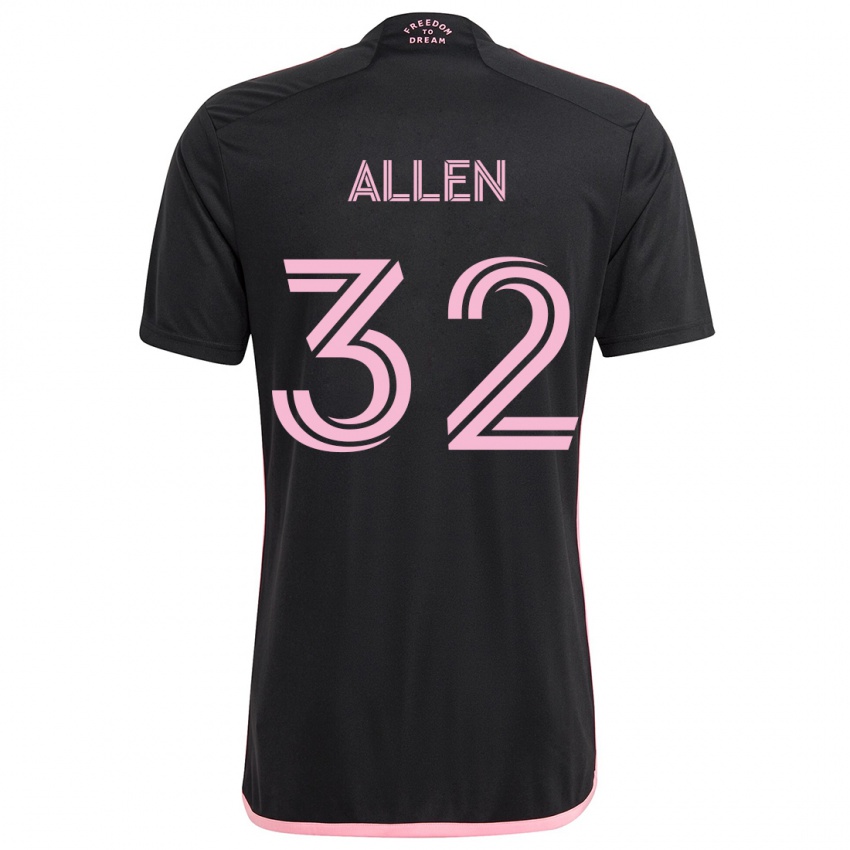 Niño Camiseta Noah Allen #32 Negro 2ª Equipación 2024/25 La Camisa Chile