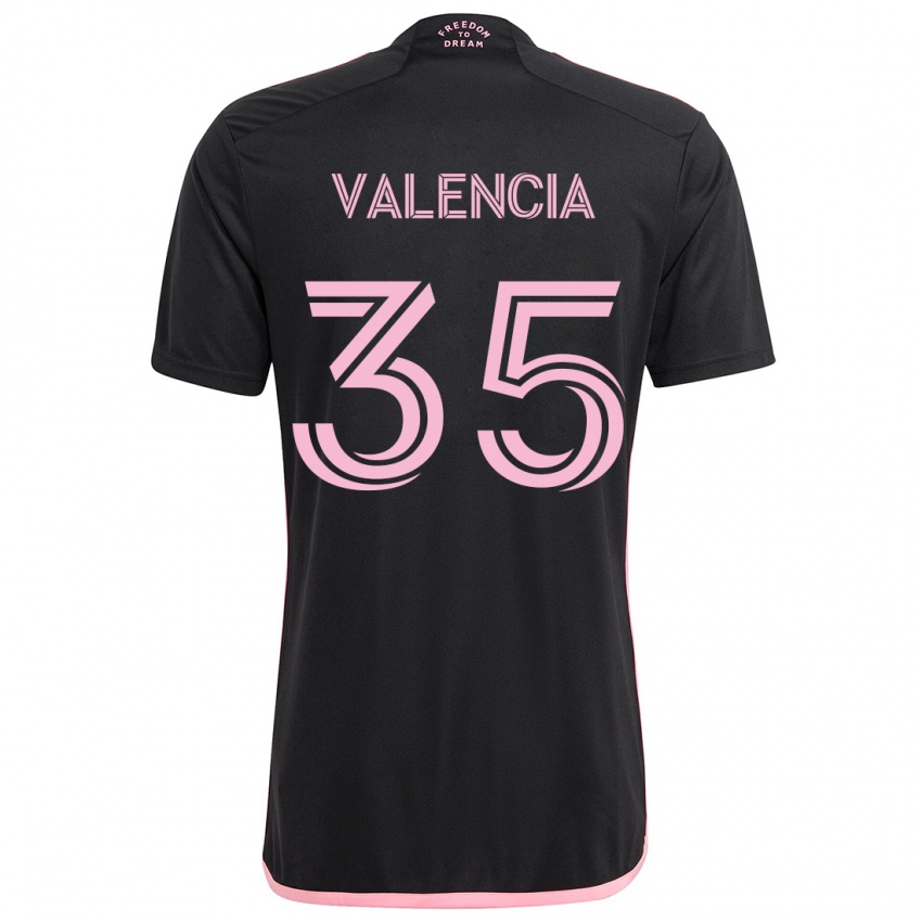 Niño Camiseta Felipe Valencia #35 Negro 2ª Equipación 2024/25 La Camisa Chile