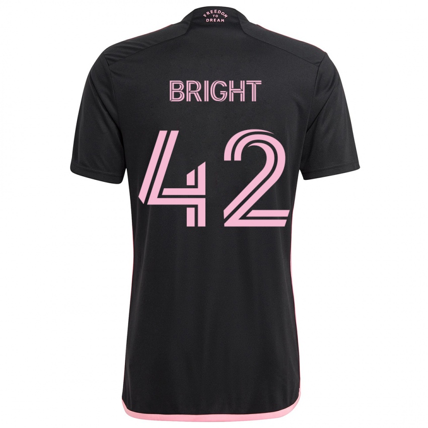 Niño Camiseta Yannick Bright #42 Negro 2ª Equipación 2024/25 La Camisa Chile