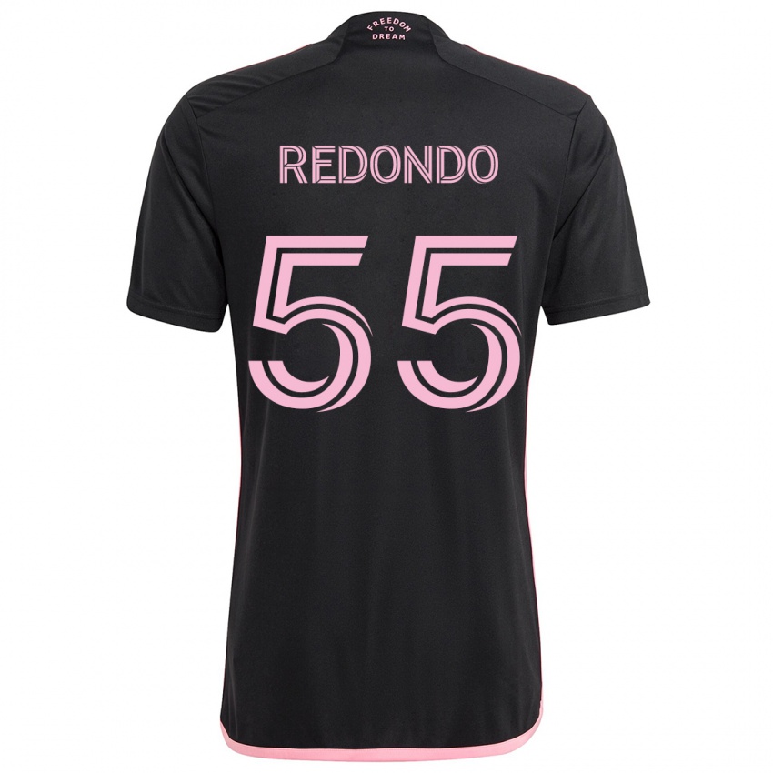 Niño Camiseta Federico Redondo #55 Negro 2ª Equipación 2024/25 La Camisa Chile