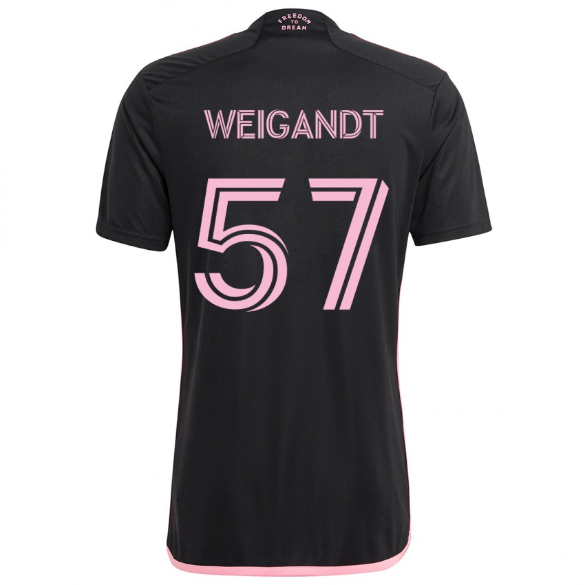 Niño Camiseta Marcelo Weigandt #57 Negro 2ª Equipación 2024/25 La Camisa Chile