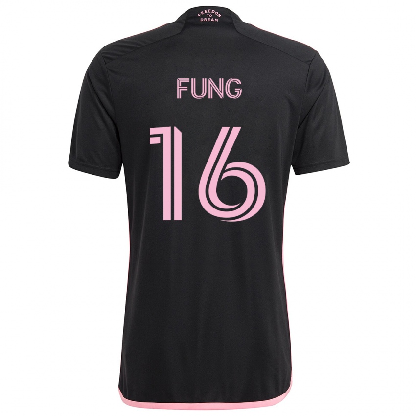 Niño Camiseta Victor Fung #16 Negro 2ª Equipación 2024/25 La Camisa Chile