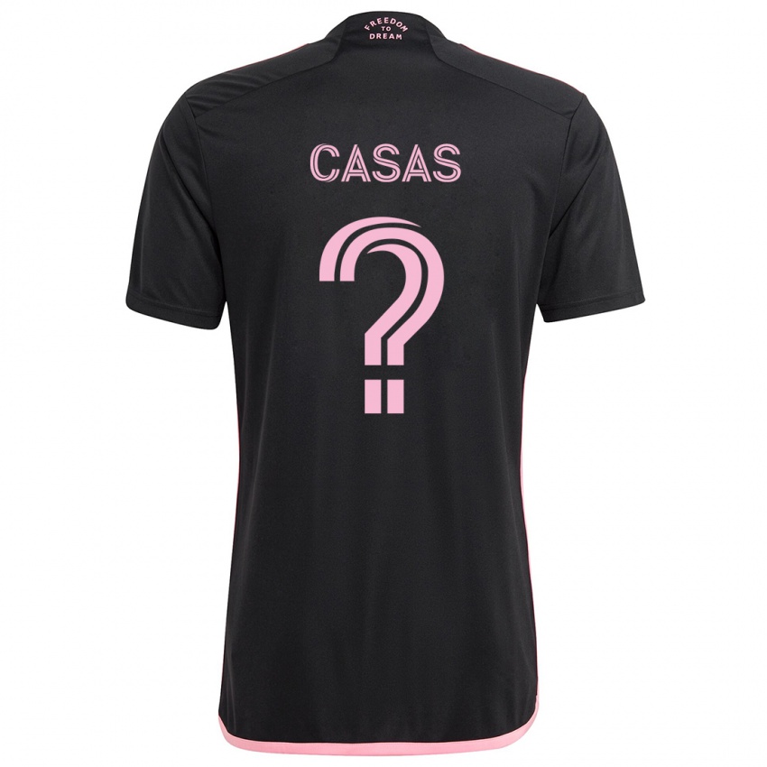 Niño Camiseta André Casas #0 Negro 2ª Equipación 2024/25 La Camisa Chile