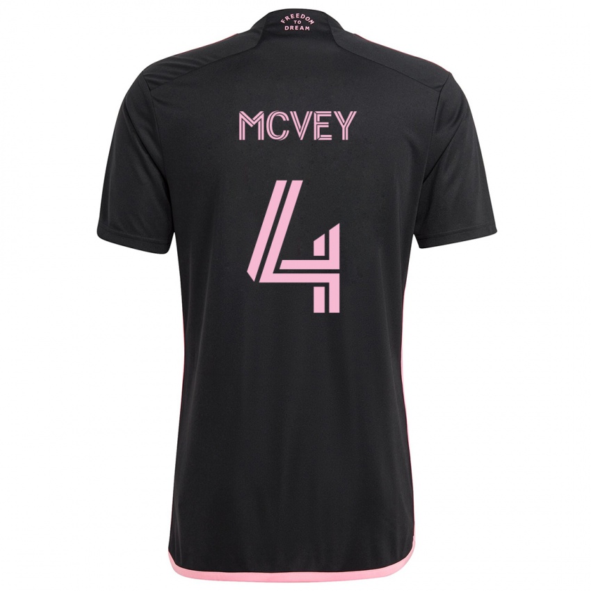 Niño Camiseta Christopher Mcvey #4 Negro 2ª Equipación 2024/25 La Camisa Chile