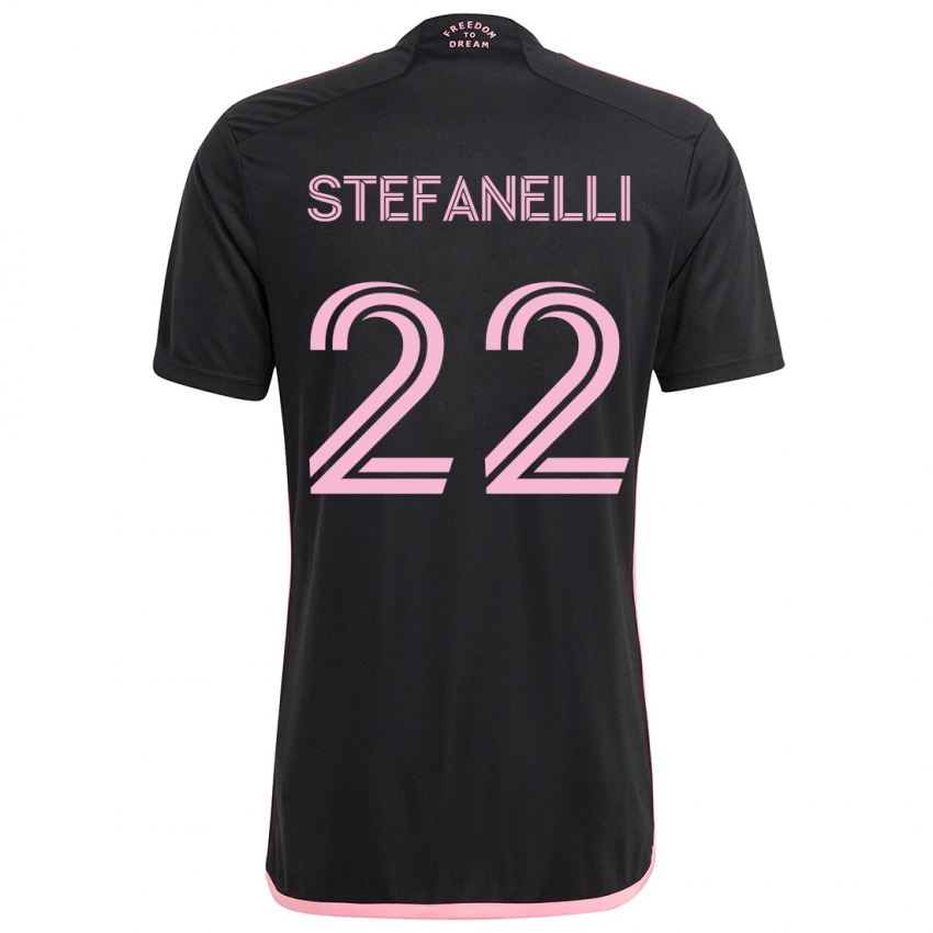 Niño Camiseta Nicolás Stefanelli #22 Negro 2ª Equipación 2024/25 La Camisa Chile