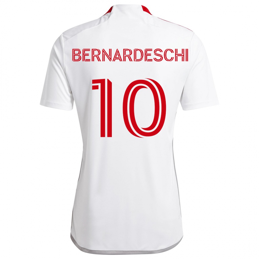 Niño Camiseta Federico Bernardeschi #10 Blanco Rojo 2ª Equipación 2024/25 La Camisa Chile