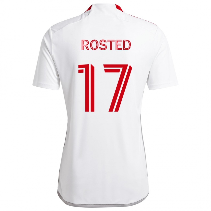 Niño Camiseta Sigurd Rosted #17 Blanco Rojo 2ª Equipación 2024/25 La Camisa Chile