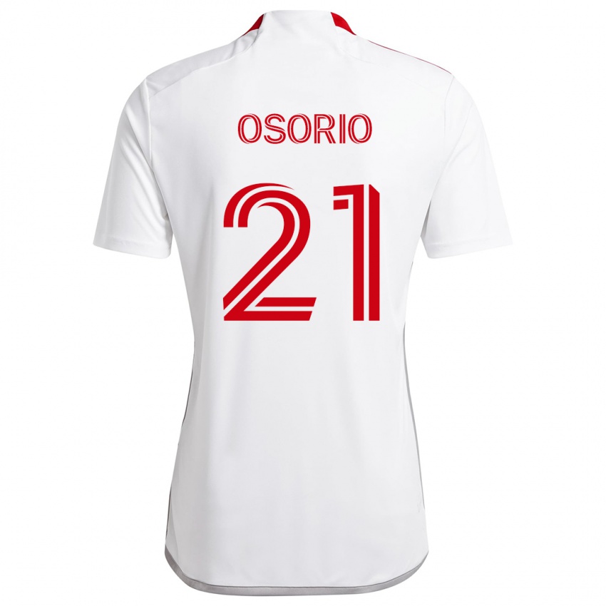 Niño Camiseta Jonathan Osorio #21 Blanco Rojo 2ª Equipación 2024/25 La Camisa Chile