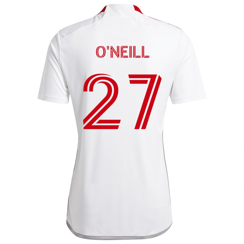 Niño Camiseta Shane O'neill #27 Blanco Rojo 2ª Equipación 2024/25 La Camisa Chile