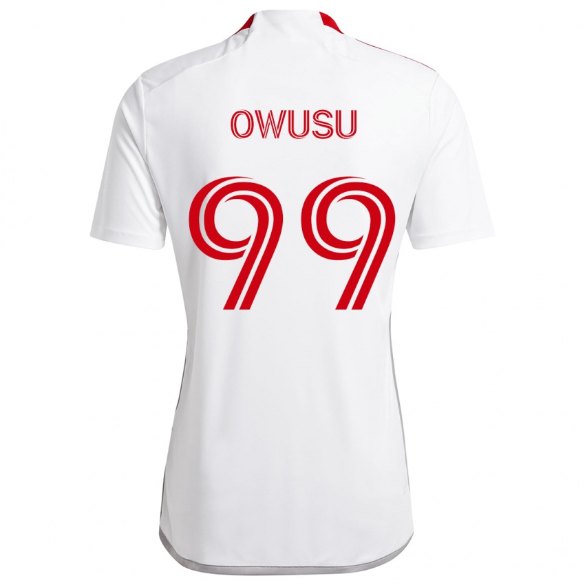 Niño Camiseta Prince Osei Owusu #99 Blanco Rojo 2ª Equipación 2024/25 La Camisa Chile