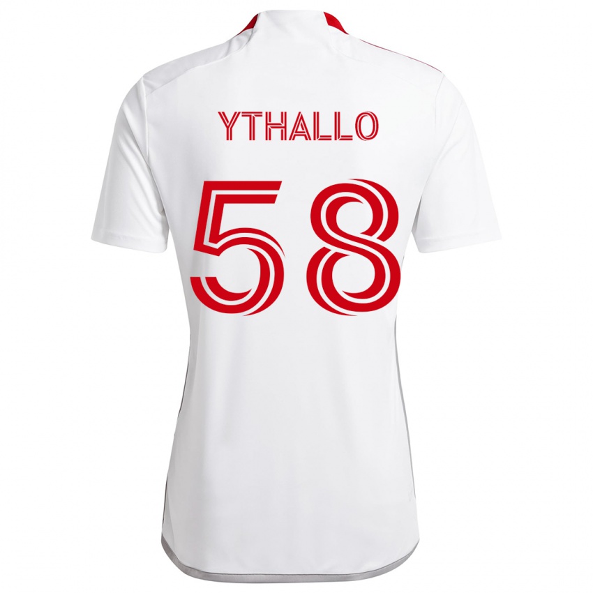 Niño Camiseta Ythallo #58 Blanco Rojo 2ª Equipación 2024/25 La Camisa Chile