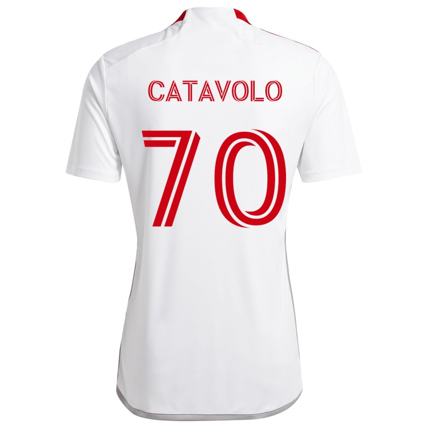 Niño Camiseta Matthew Catavolo #70 Blanco Rojo 2ª Equipación 2024/25 La Camisa Chile