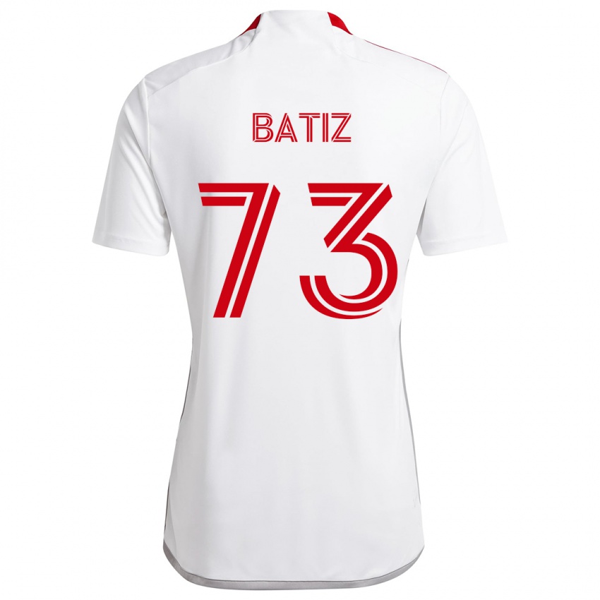 Niño Camiseta Jesus Batiz #73 Blanco Rojo 2ª Equipación 2024/25 La Camisa Chile