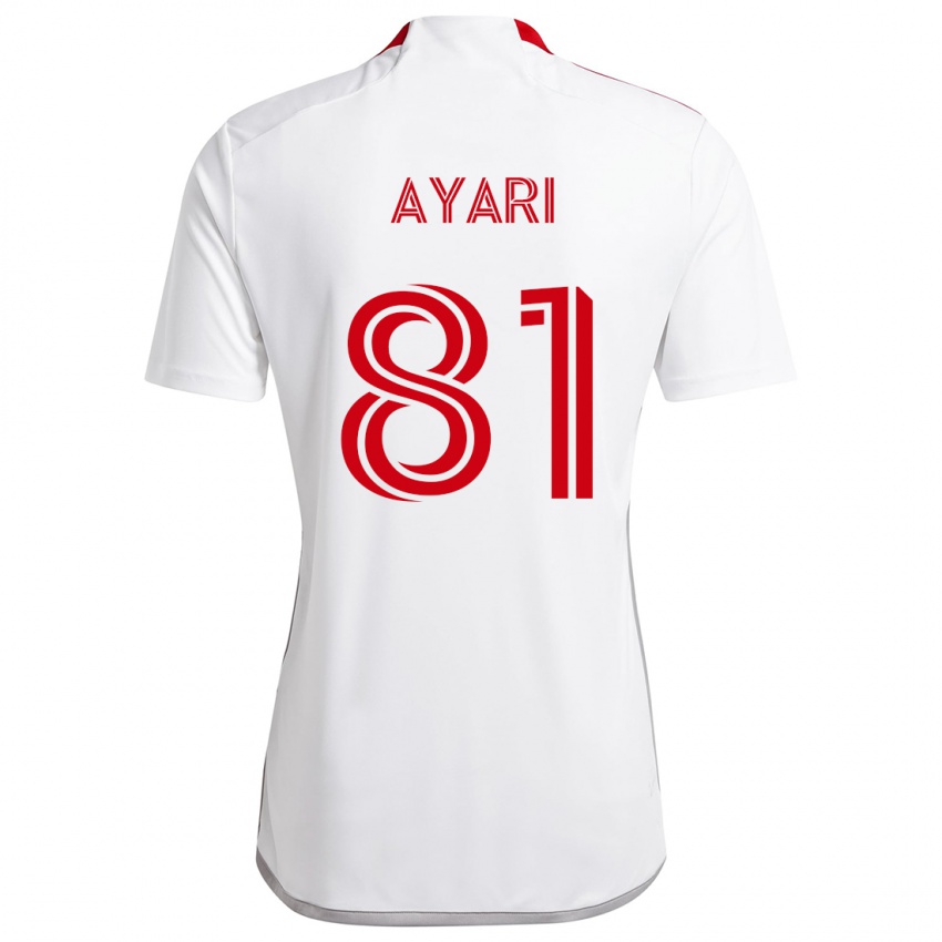 Niño Camiseta Hassan Ayari #81 Blanco Rojo 2ª Equipación 2024/25 La Camisa Chile