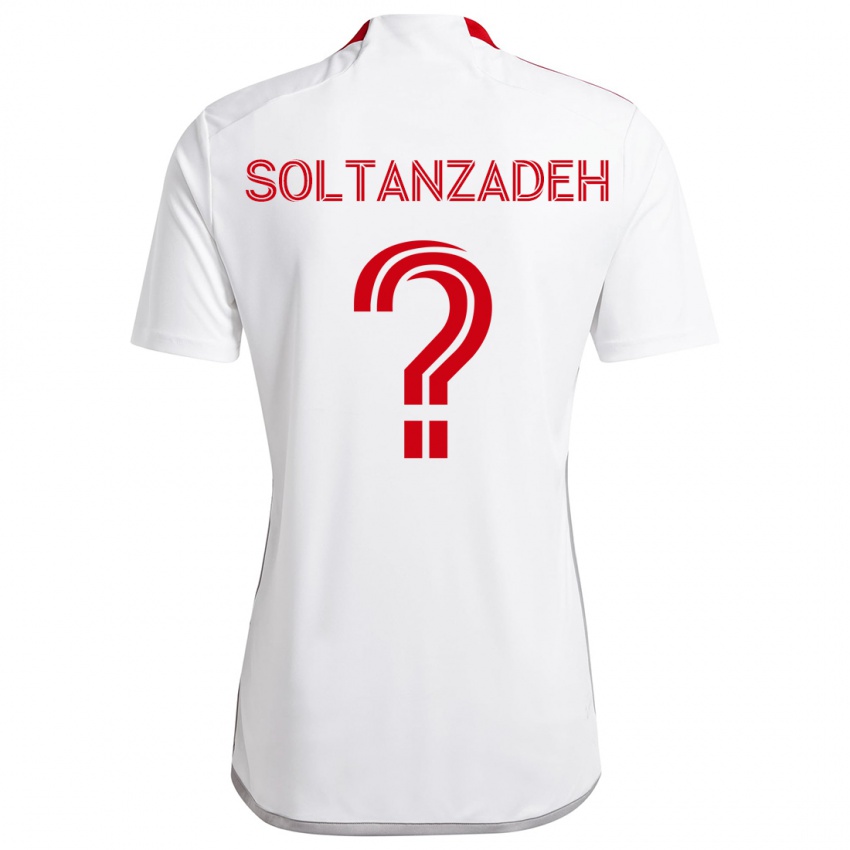 Niño Camiseta Shayan Soltanzadeh #0 Blanco Rojo 2ª Equipación 2024/25 La Camisa Chile