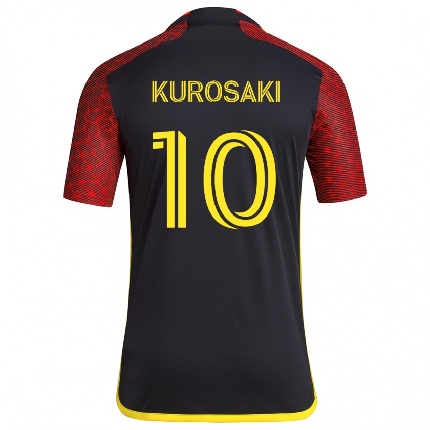 Niño Camiseta Yuuka Kurosaki #10 Negro Rojo 2ª Equipación 2024/25 La Camisa Chile