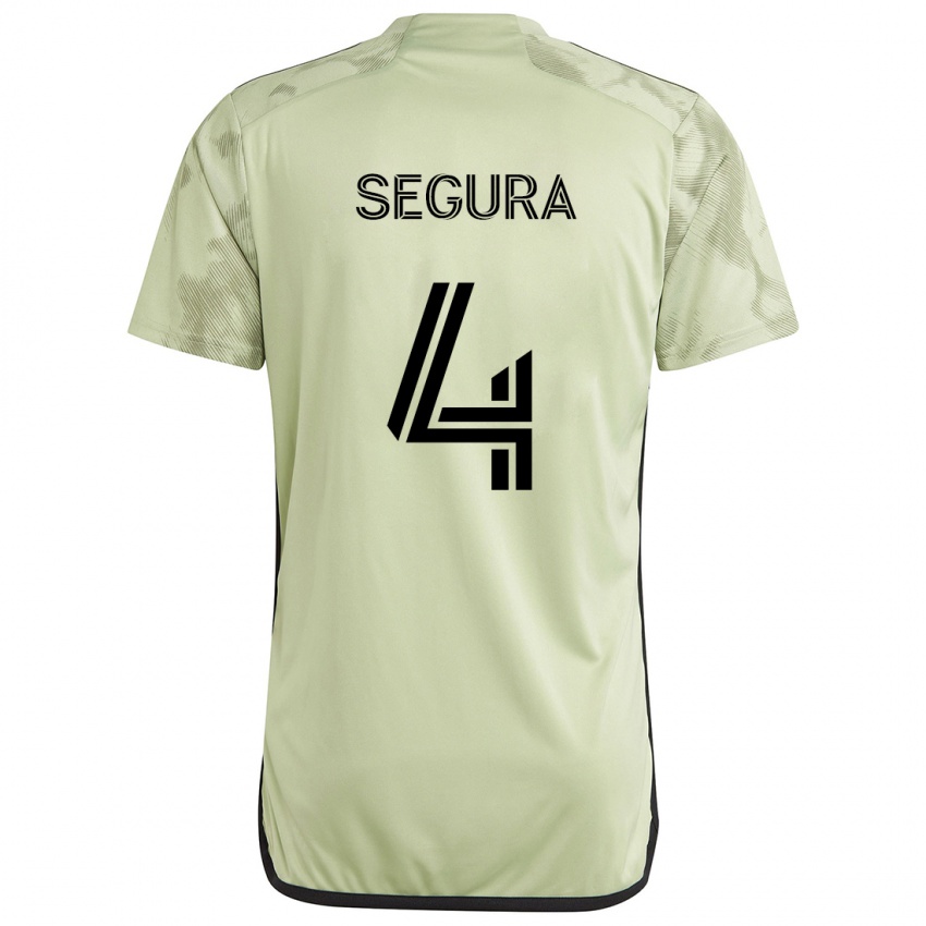 Niño Camiseta Eddie Segura #4 Verde Claro 2ª Equipación 2024/25 La Camisa Chile