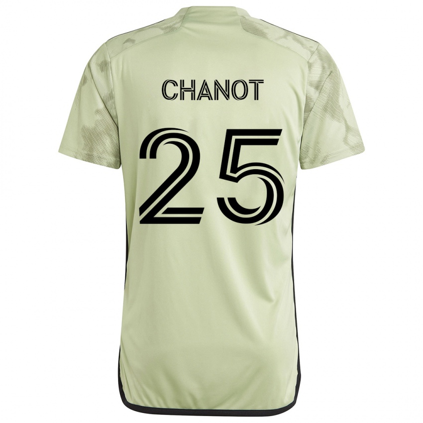 Niño Camiseta Maxime Chanot #25 Verde Claro 2ª Equipación 2024/25 La Camisa Chile