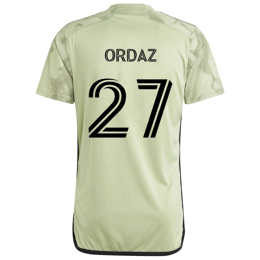 Niño Camiseta Nathan Ordaz #27 Verde Claro 2ª Equipación 2024/25 La Camisa Chile