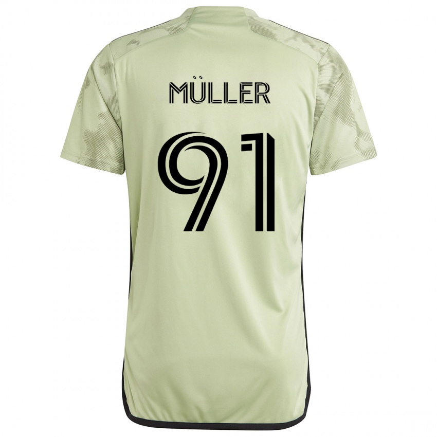 Niño Camiseta Luis Müller #91 Verde Claro 2ª Equipación 2024/25 La Camisa Chile