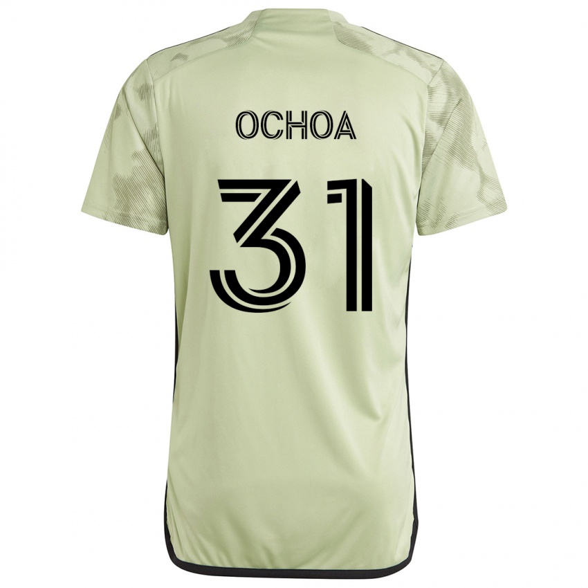 Niño Camiseta David Ochoa #31 Verde Claro 2ª Equipación 2024/25 La Camisa Chile