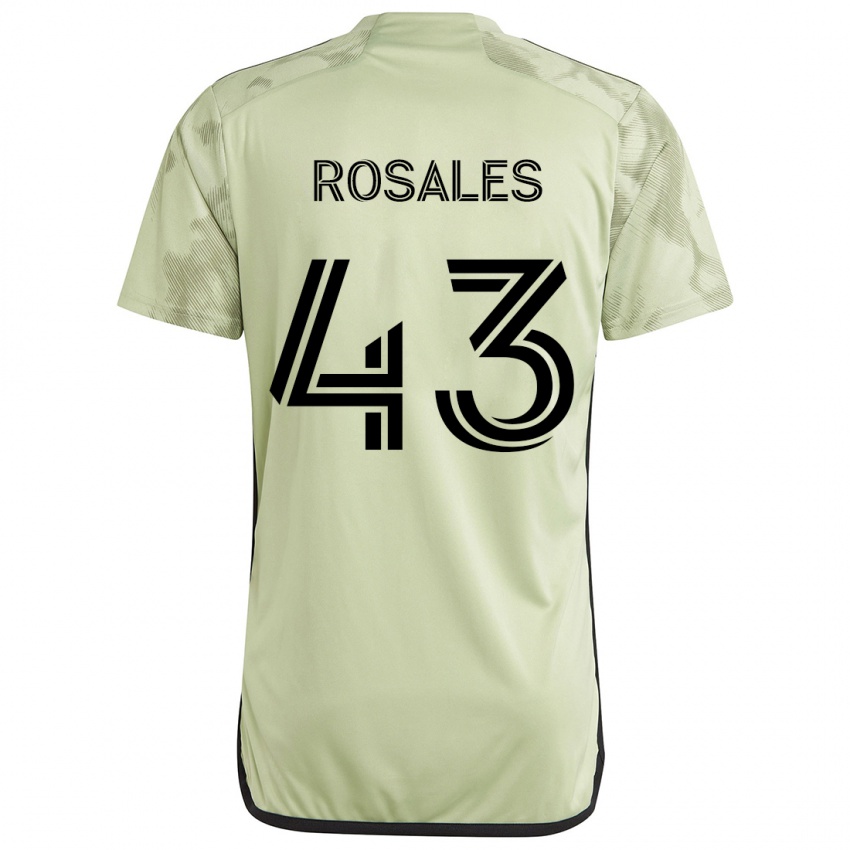 Niño Camiseta Diego Rosales #43 Verde Claro 2ª Equipación 2024/25 La Camisa Chile