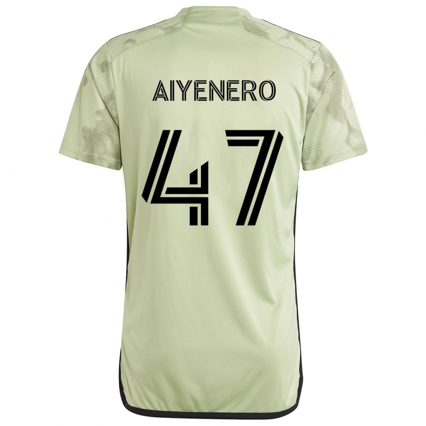 Niño Camiseta Marius Aiyenero #47 Verde Claro 2ª Equipación 2024/25 La Camisa Chile