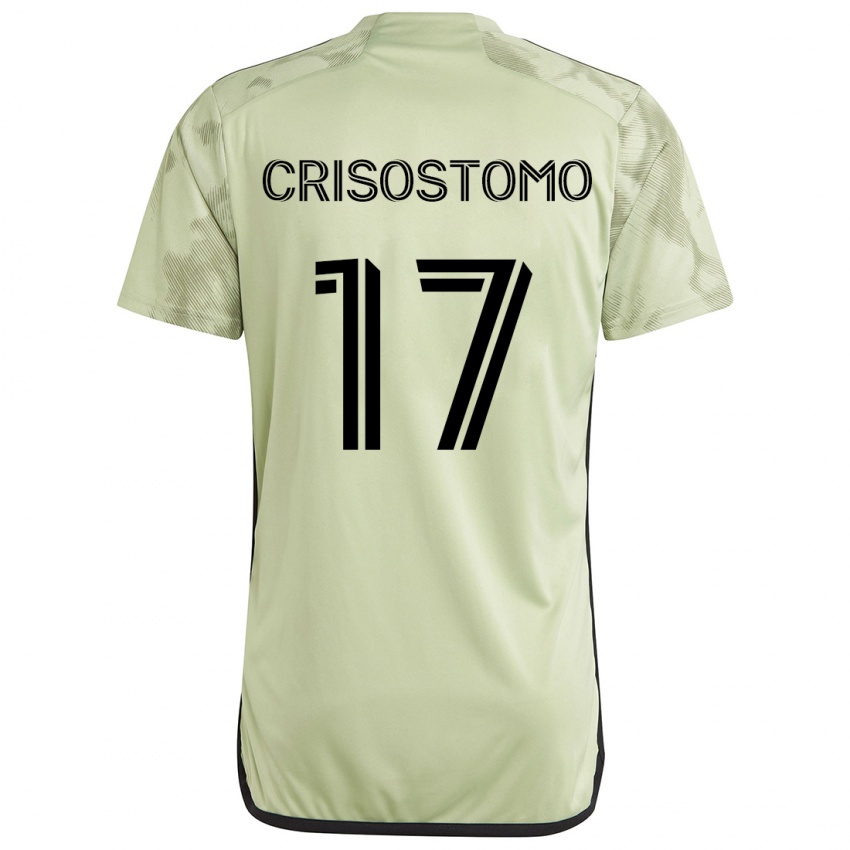 Niño Camiseta Danny Crisostomo #17 Verde Claro 2ª Equipación 2024/25 La Camisa Chile