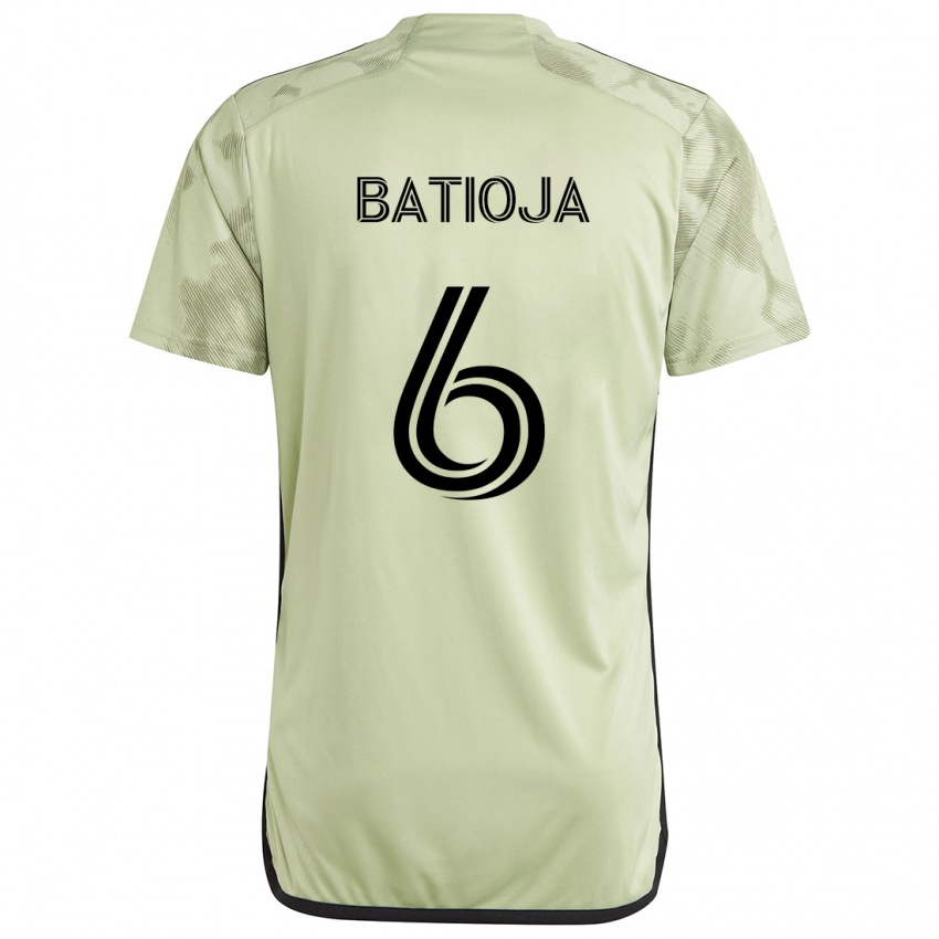 Niño Camiseta Jeremy Batioja #6 Verde Claro 2ª Equipación 2024/25 La Camisa Chile