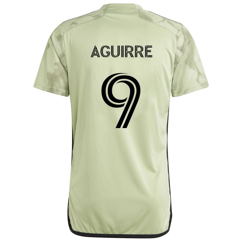 Niño Camiseta Dustin Aguirre #9 Verde Claro 2ª Equipación 2024/25 La Camisa Chile