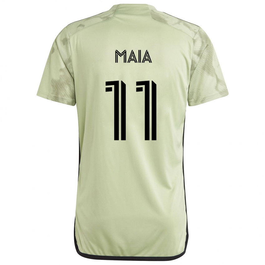 Niño Camiseta Matheus Maia #11 Verde Claro 2ª Equipación 2024/25 La Camisa Chile