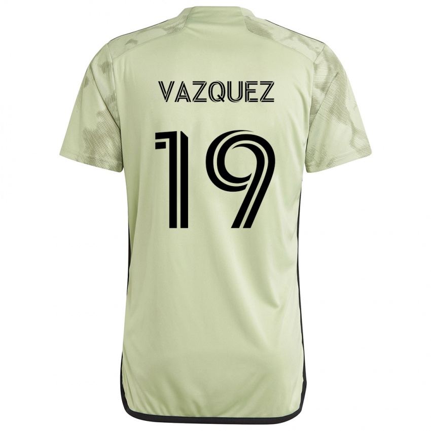 Niño Camiseta Favian Vazquez #19 Verde Claro 2ª Equipación 2024/25 La Camisa Chile