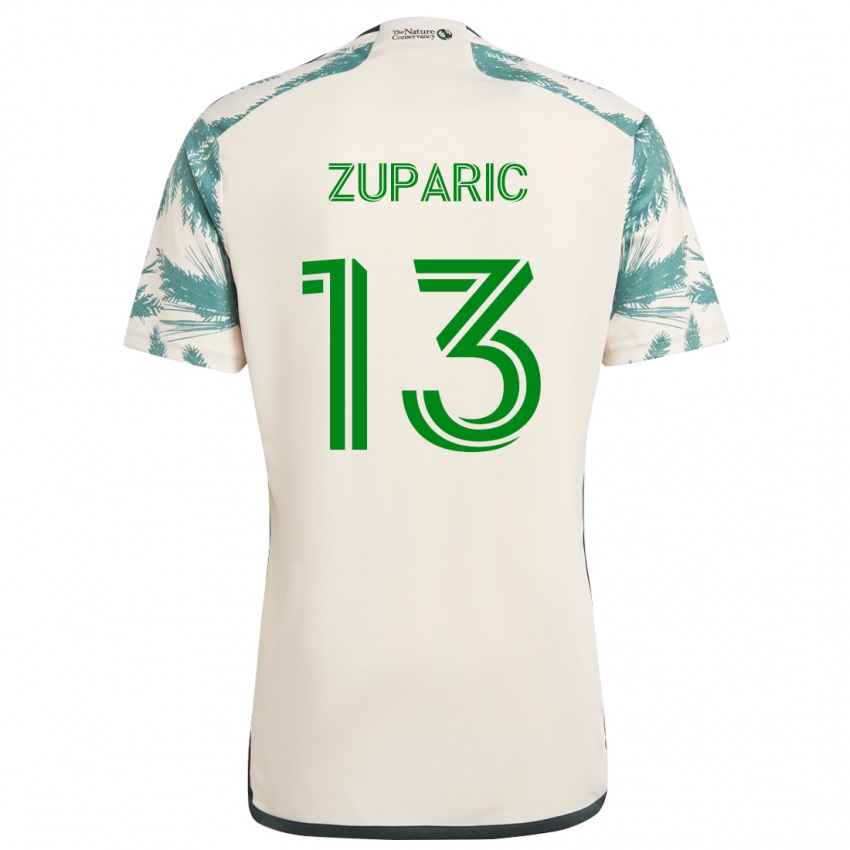 Niño Camiseta Dario Zuparic #13 Beige Marrón 2ª Equipación 2024/25 La Camisa Chile