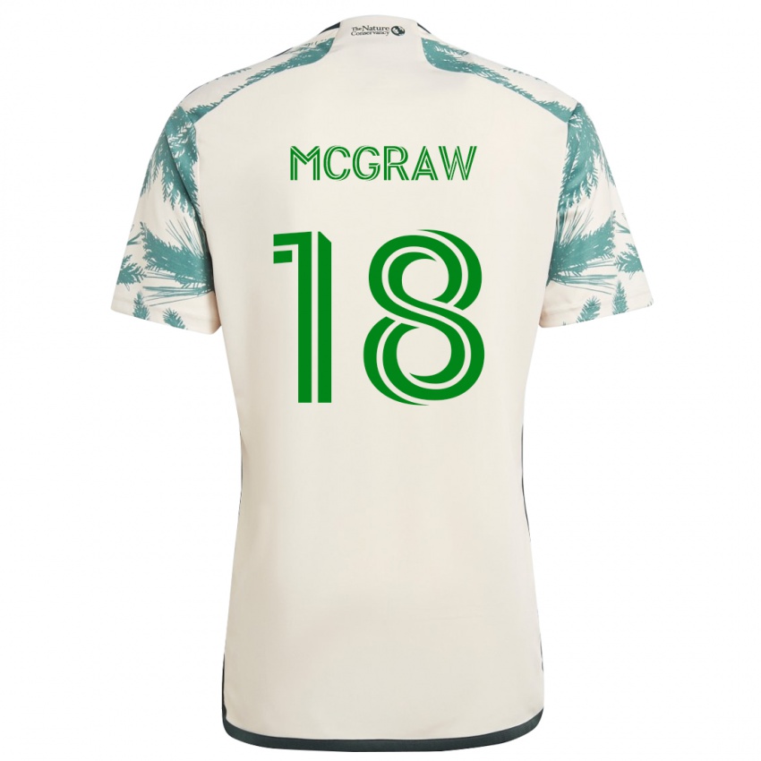 Niño Camiseta Zac Mcgraw #18 Beige Marrón 2ª Equipación 2024/25 La Camisa Chile