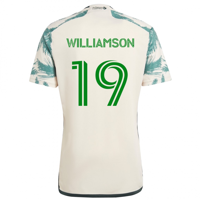 Niño Camiseta Eryk Williamson #19 Beige Marrón 2ª Equipación 2024/25 La Camisa Chile