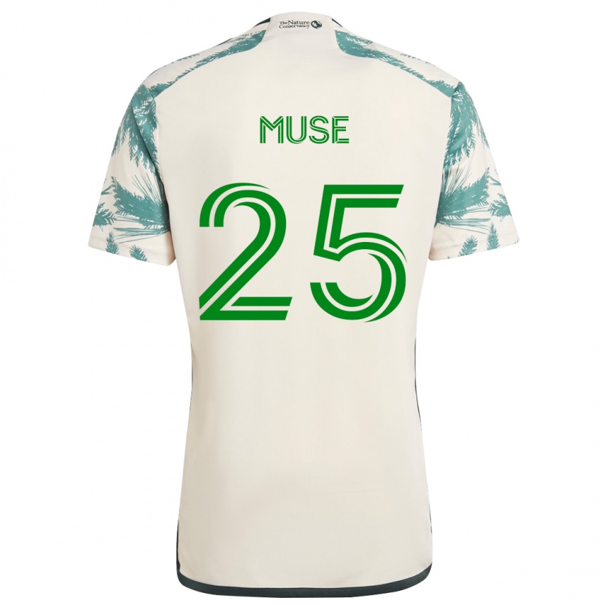 Niño Camiseta Trey Muse #25 Beige Marrón 2ª Equipación 2024/25 La Camisa Chile