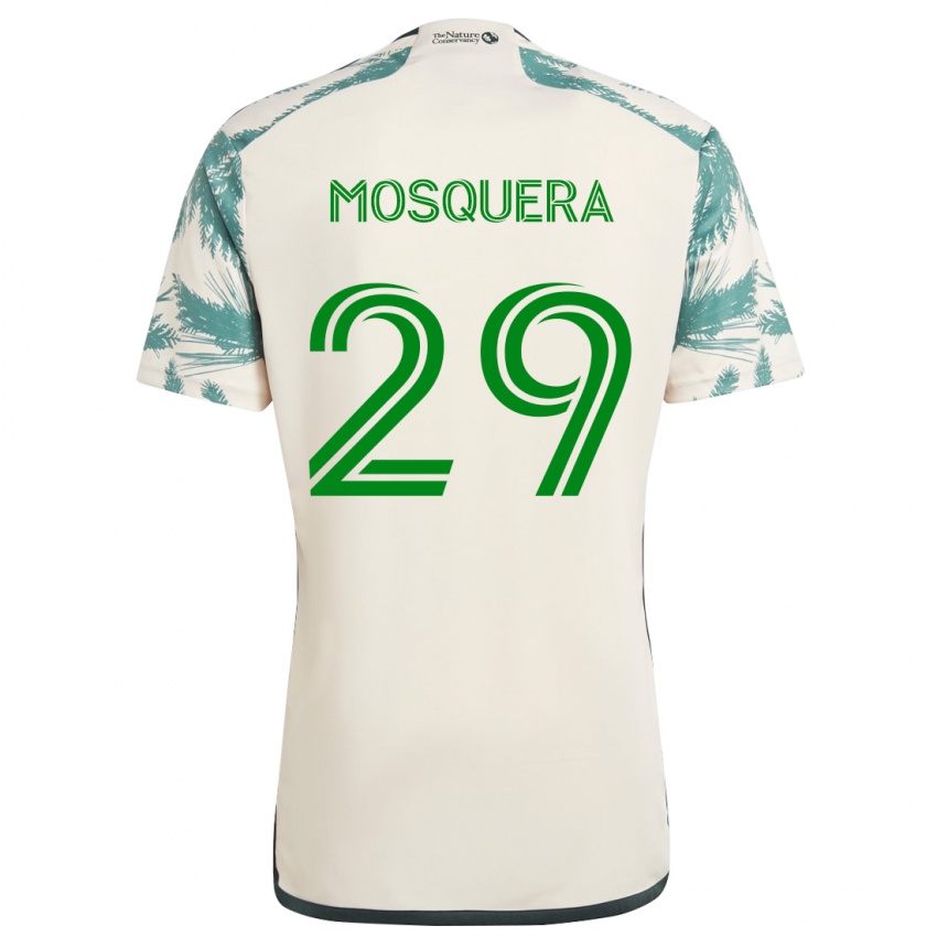 Niño Camiseta Juan David Mosquera #29 Beige Marrón 2ª Equipación 2024/25 La Camisa Chile