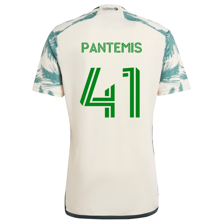 Niño Camiseta James Pantemis #41 Beige Marrón 2ª Equipación 2024/25 La Camisa Chile