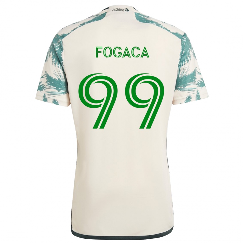 Niño Camiseta Nathan Fogaça #99 Beige Marrón 2ª Equipación 2024/25 La Camisa Chile