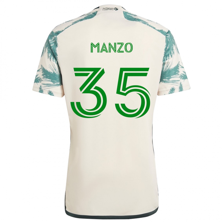 Niño Camiseta Alexis Manzo #35 Beige Marrón 2ª Equipación 2024/25 La Camisa Chile